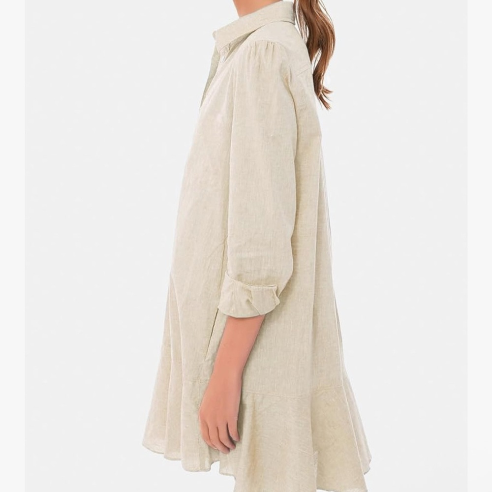 Cream Shirt Dress- NWT XL - Picture 2 of 6